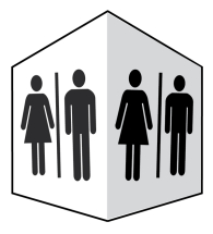 TOILETS - EASYFIX PROJECTING SIGNS