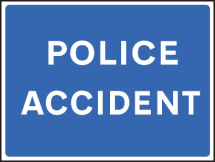 POLICE ACCIDENT FOLD UP 900X600MM SIGN