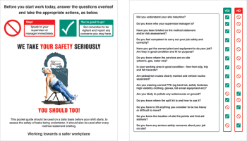 POCKET GUIDE SITE SAFETY INDUCTION (PACK OF 10) 75X90MM