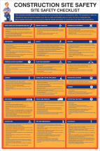 CONSTRUCTION SITE SAFETY CHECKLIST POSTER