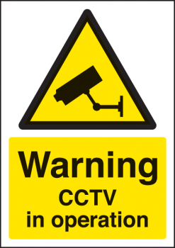 WARNING CCTV IN OPERATION A4 SAV
