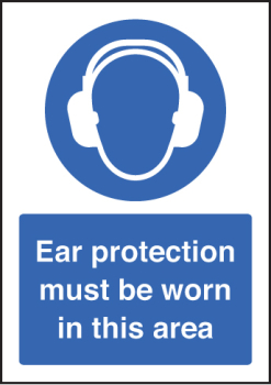 EAR PROTECTION MUST BE WORN A5 SAV