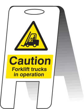 CAUTION FORKLIFT TRUCKS IN OPERATING (FOLDING FLOOR SIGN)