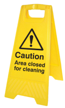 CAUTION AREA CLOSED FOR CLEANING (FLOOR SIGN)