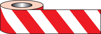 RED & WHITE NON-ADHESIVE BARRIER TAPE