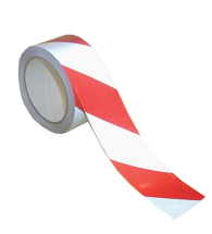 REFLECTIVE SAFETY TAPE RED/WHITE 50MM X 25M