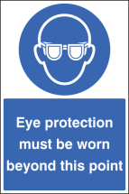 EYE PROTECTION MUST BE WORN FLOOR GRAPHIC 400X600MM