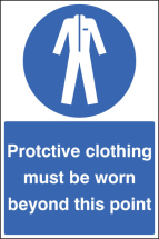 PROTECTIVE CLOTHING MUST BE WORN FLOOR GRAPHIC 400X600MM