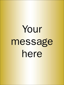 DESIGN YOUR OWN BRUSHED BRASS EFFECT SIGN 150X200MM