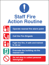 STAFF FIRE ACTION ROUTINE