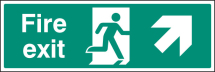 FIRE EXIT ARROW UP RIGHT