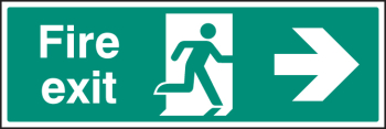 FIRE EXIT RIGHT ARROW