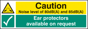 NOISE LEVEL 80DB(A) & 85DB(A) EAR PROTEC AVAILABLE ON REQ