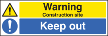 WARNING CONSTRUCTION SITE KEEP OUT