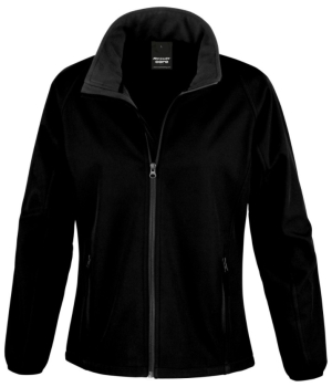 R231F Ladies Black Lightweight Softshell Jacket