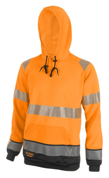 HVTT025 Hi Vis Two-Tone Hooded Sweatshirt Orange/Black