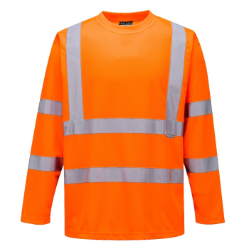 S178 - Hi-Vis Long Sleeved T-Shirt Orange