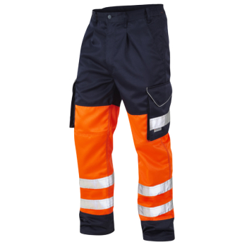 CT01 Bideford Poly/Cotton Cargo Trouser Orange/Navy