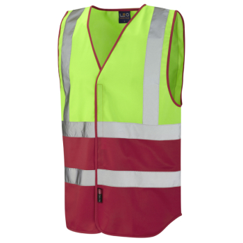W05 Pilton Reflective Vest (Non ISO 20471) Lime/Red