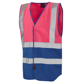 W05 Pilton Reflective Vest (Non ISO 20471) Pink/Royal