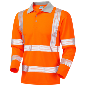 P08 Barricane Coolviz Plus Sleeved Poloshirt Orange