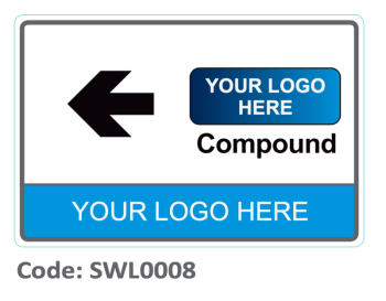Compound Only Sign SWL0008 Arrow Left Compound Sign - Rugbi Industrial Supplies