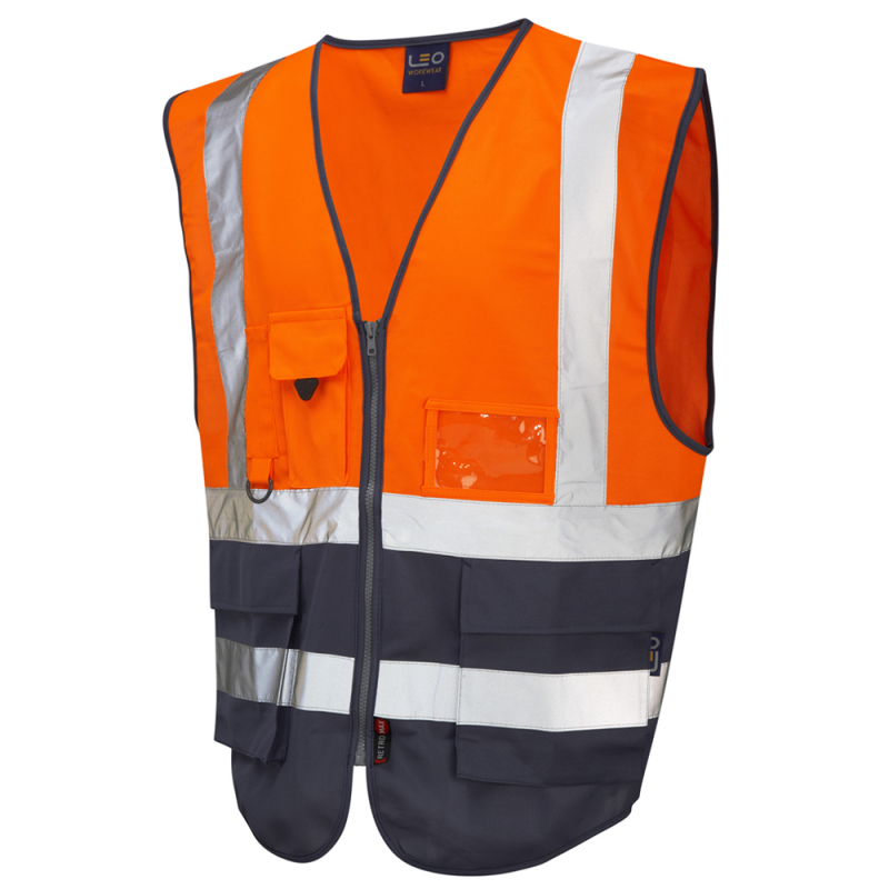 W11 Two Tone Zipped Vest C/W Logo - Rugbi Industrial Supplies