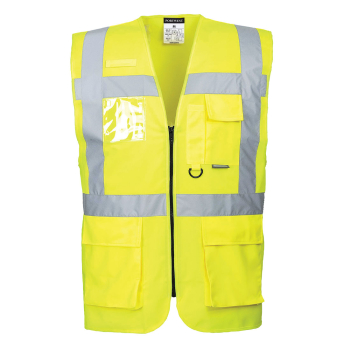 CV76 - Yellow Social Distancing Executive Vest 2m