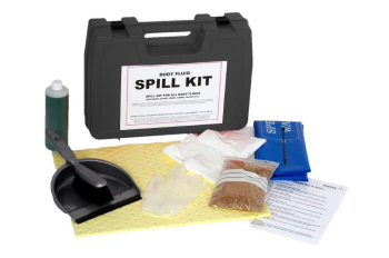 BODY FLUID SPILL KIT IN DURABLE CARRY CASE