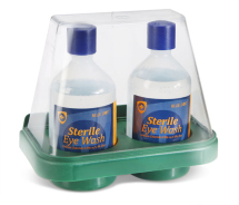 CLICK MEDICAL DOUBLE EYEWASH STAND WITH 2 x 500ml