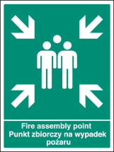 FIRE ASSEMBLY POINT (ENGLISH/POLISH)