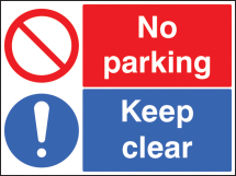 KEEP CLEAR NO PARKING
