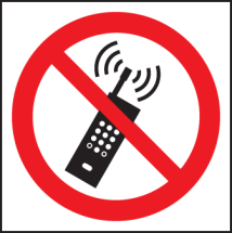 NO MOBILE PHONES (SYMBOL)