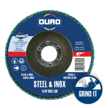4.5inch ANGLED FLAP DISC 40 GRIT BOX OF 10 - DURO