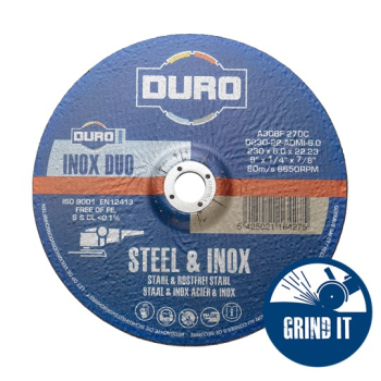 5Inch GRINDING DISC - BOX OF 10 ABRASIVE GRINDING STEEL - DURO