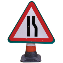 PortaCone Sign - Road Narrows Right
