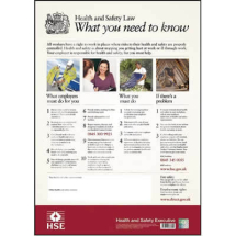HEALTH & SAFETY POSTER S3014V1 LAMINATED 415X595MM (A2)