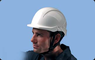 CONCEPT LINESMAN HELMET WHITE C/W 4 POINT CHINSTRAP - VENTED